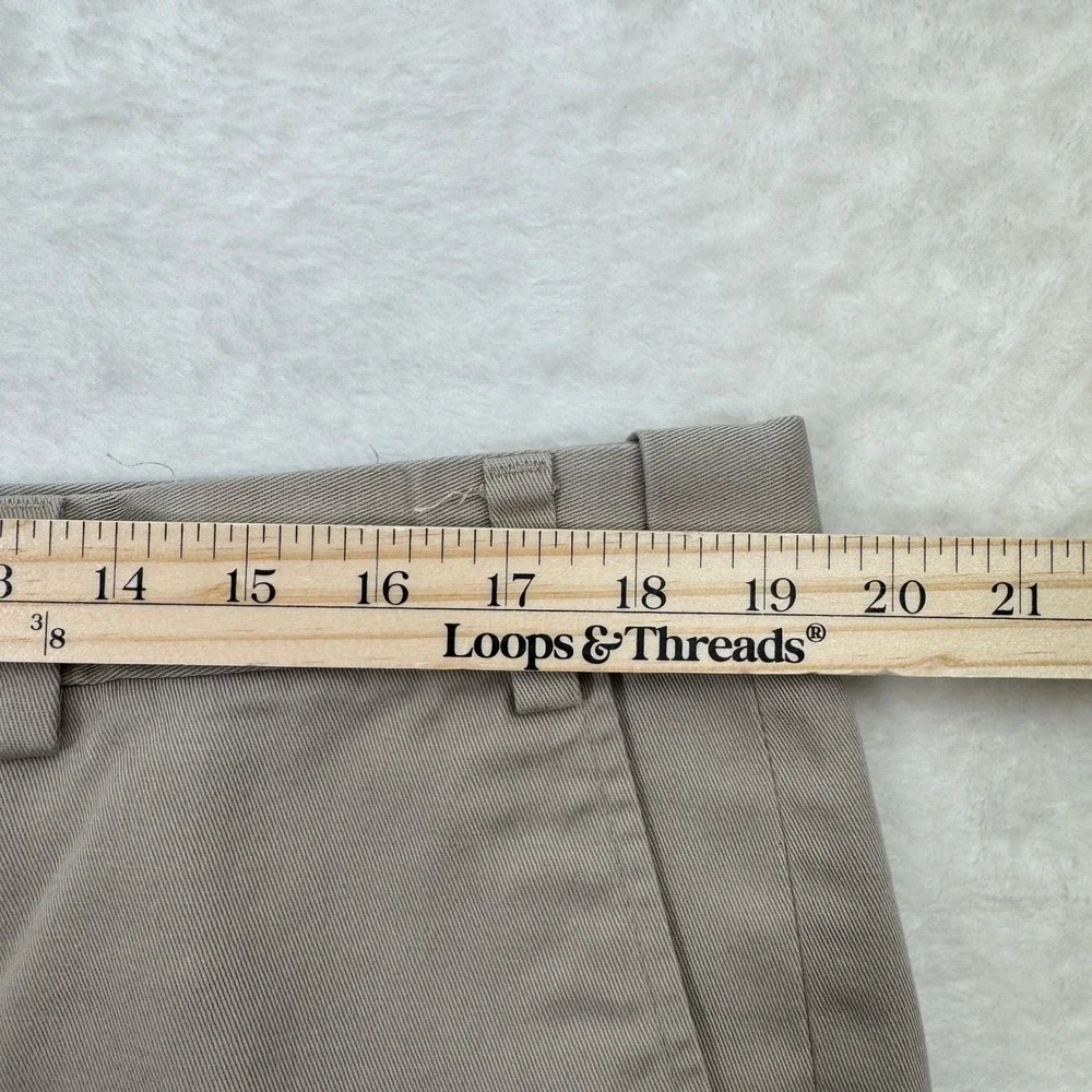 Eddie Bauer Chino Pants‎ Mens 38 Khaki Tan Straight Leg 100% Cotton Twill Casual